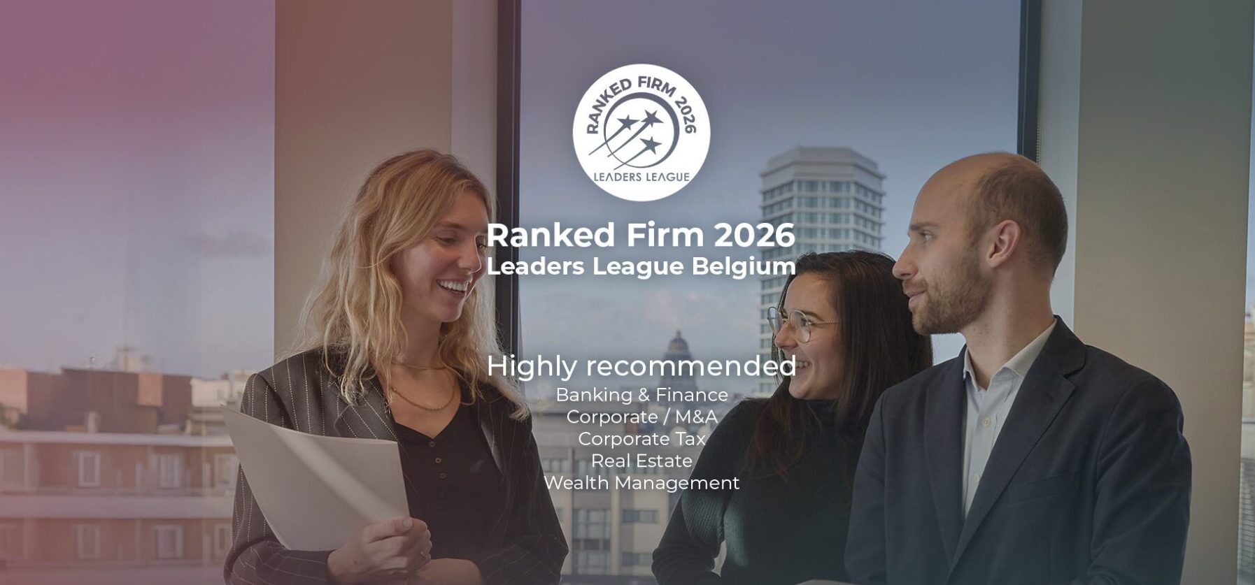 van Cutsem Wittamer Marnef is opgenomen in de laatste ‘Leaders League 2026’ ranglijst van beste advocatenkantoren in België